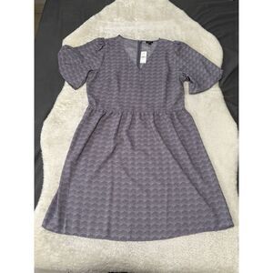 New‎ Ann Taylor Women's Purple Lightweight Dress Short Sleeve Size 14